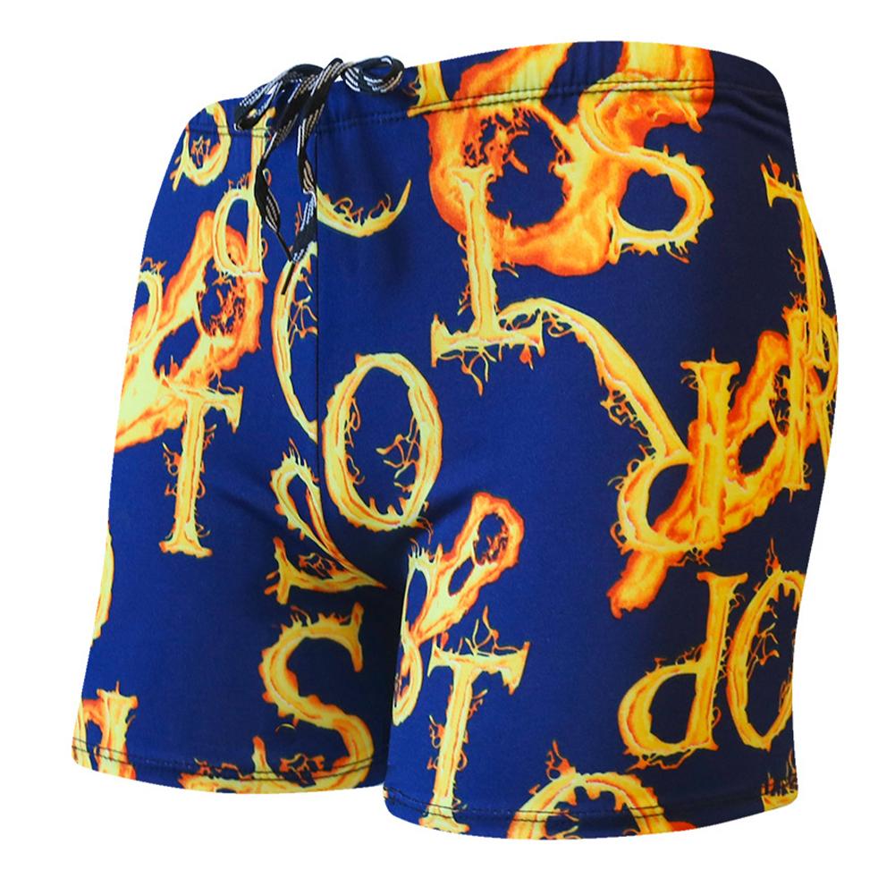Men's Colorful Print Quick Dry Swimwear Men Trunks Swim Shorts Slim Fit Swimming Trunks for Beach Surf Beachwear