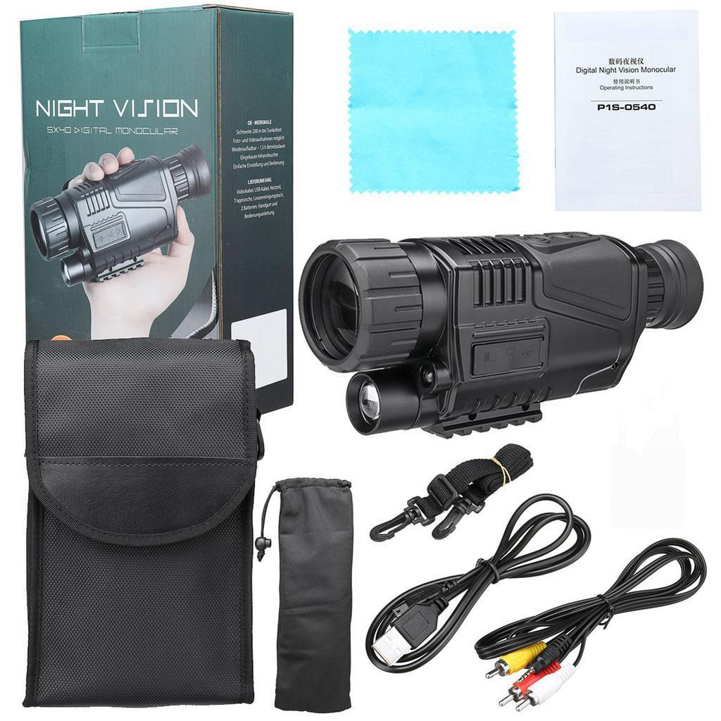 5x40 HD Digitales Nachtsicht Monokular Video Teleskop Kamera FMC Infrarot Brille Zielfernrohr Wiederaufladbare Digitalkameras