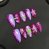 10PCS Glossy Mauve Press on Nails Natural Unbreakable Nail Simple Wear for Shopping Traveling Dating