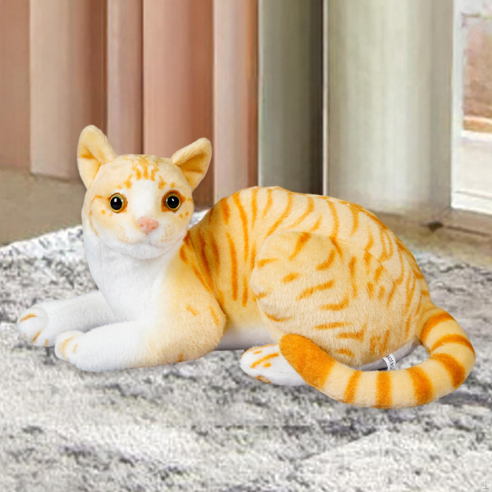 

Мультяшная плюшевая игрушка «Кот» с длинными хвостами и выразительным лицом для детей yellow 30cm