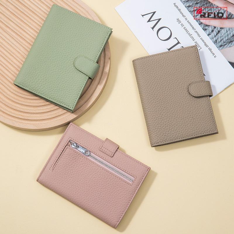 Neue Leder RFID Ultradünne Reisepass Tasche Multifunktionale Geldbörse Ticket Clip Reisepass Dokumenten Tasche Aufbewahrungstasche Damen