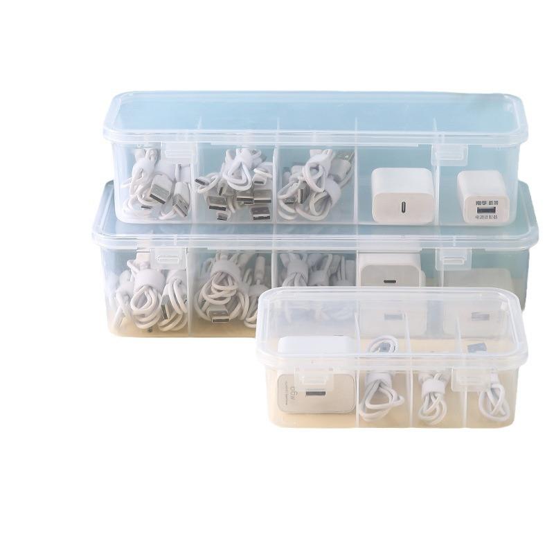 Data Cable Storage Box Mobile Phone Charger Plug Organization Magic Tool Desktop Cable Management Box