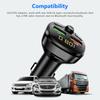 Car Bluetooth 5.0 FM Transmitter QC3.0 Dual USB Fast Charger Colorful Ambient Light Handsfree MP3 Modulator Player