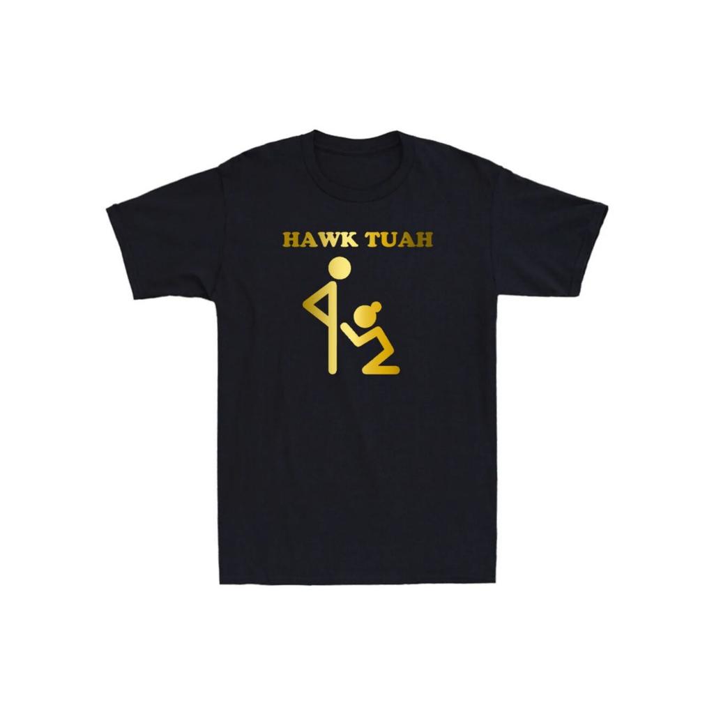 Hawk Tuah Funny Viral Video Girl Graphic Humor Quote Joke Gift Men'S T-Shirt graphic short sleeve Shirt unisex men women Summer