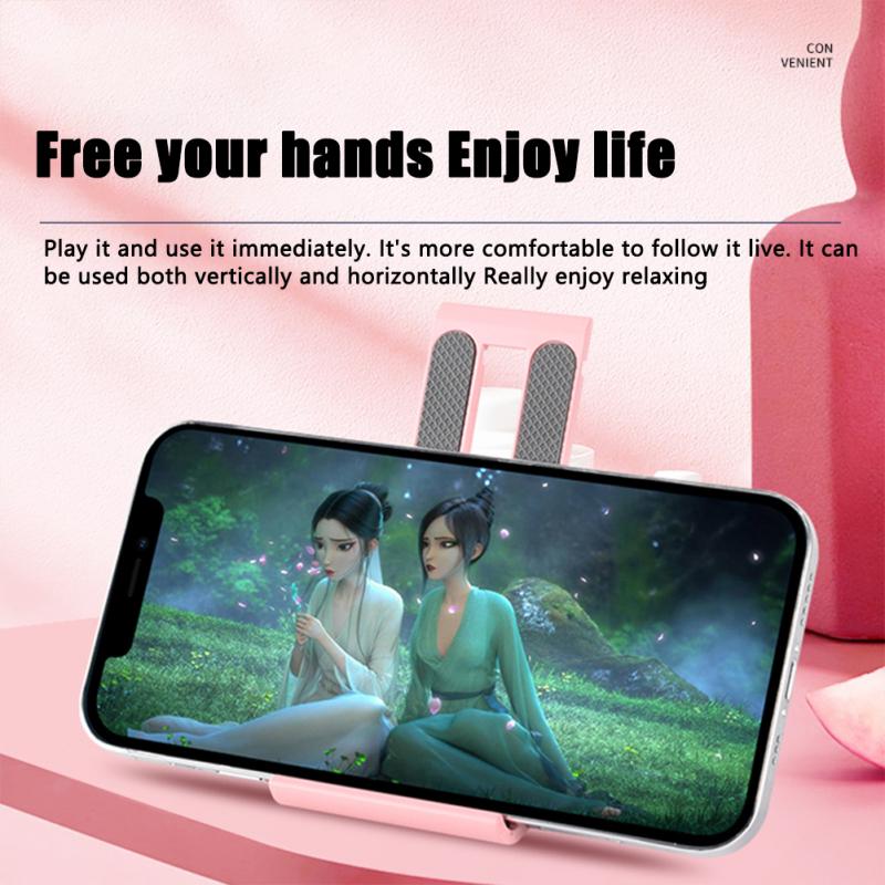 Folding Phone Holder Portable Adjustable Angle Desktop Tablet Bracket Multi-functional Hollowed Desk