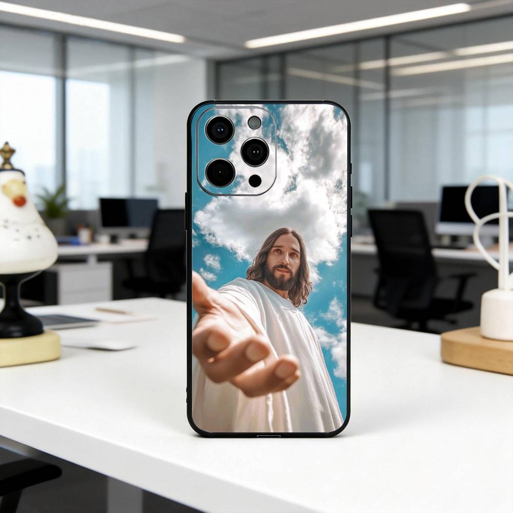 Holy J-Jesus C-Christ JC Phone Case For iPhone 17, 16,15,14,13,12,11 Plus,Pro Max, Others Soft Black Cover