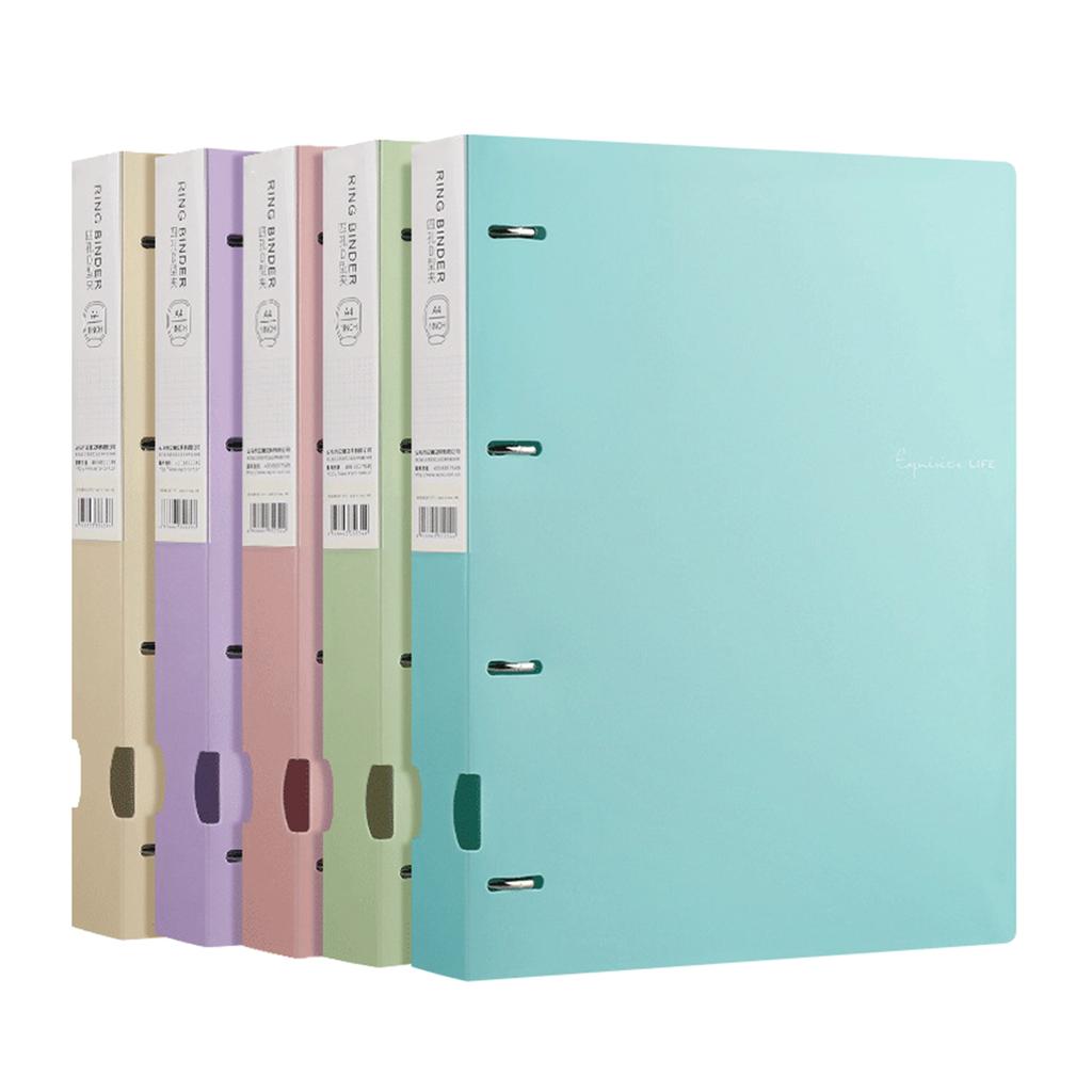 4 Hole Binder Folders 4 Rings Binder File Folders Display Book Practical Document Folder for Efficient Paper Storage
