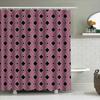 Modern Geometric Pattern Bath Shower Curtain Waterproof Decorative Home Decoration Accessories Pink Black White 72X84 Inch Showe