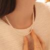 [Magnet One-Touch] Ballerina Necklace_6mm Pearl