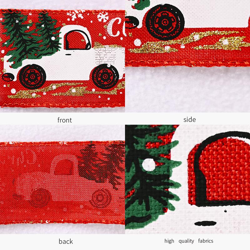 Ribbon for Christmas tree red 5 m