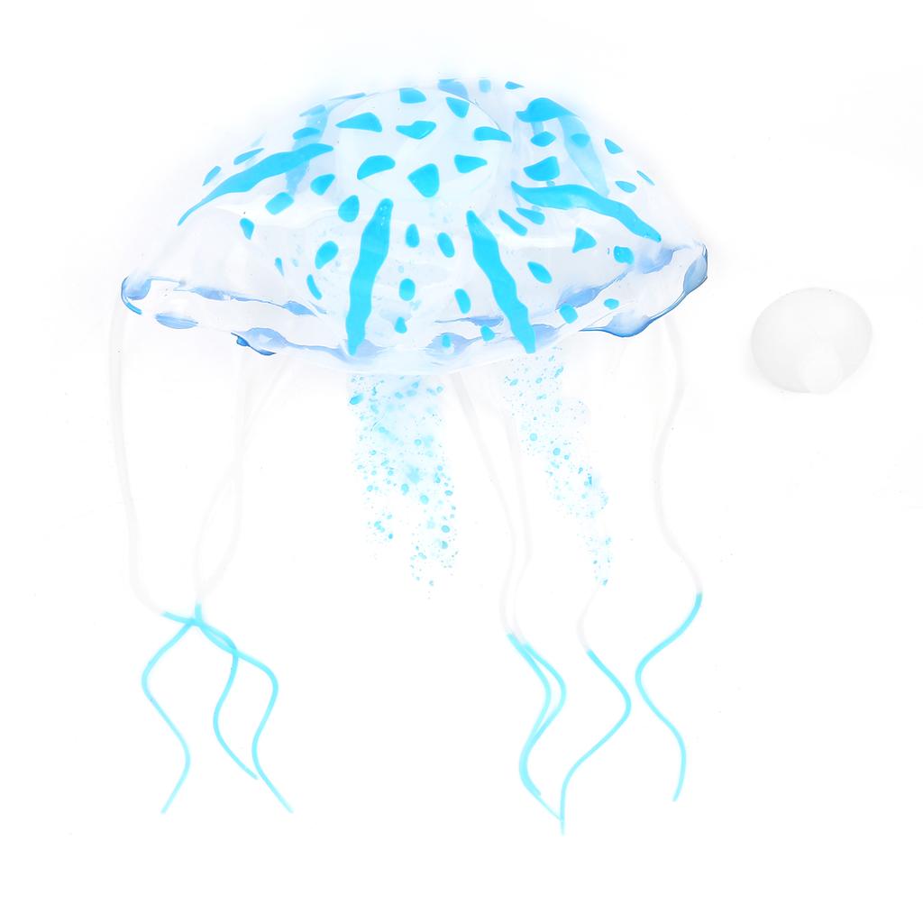 Akvarijní silikonová svítící medúza akvárium plovoucí terénní úprava ozdoba dekoracevelká velikost, modrá