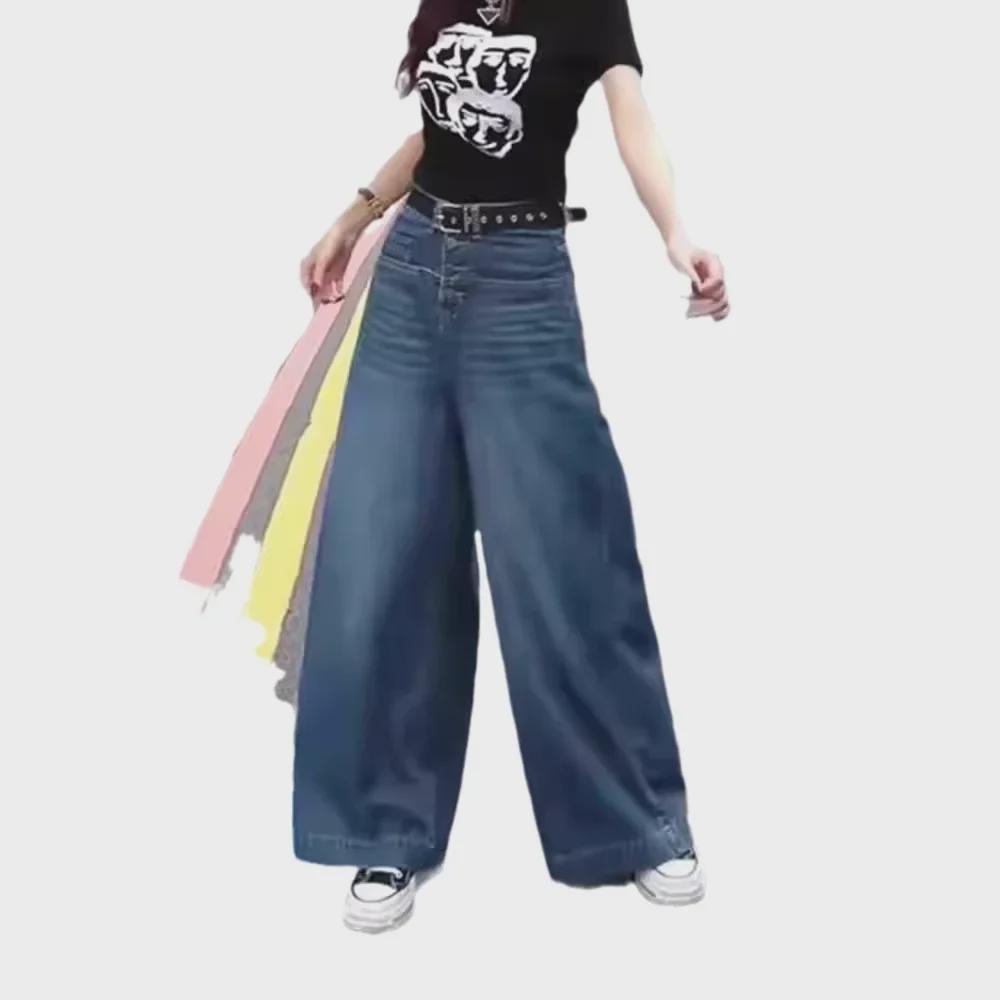 2024 Frühling High-Waist Slim Wide-Leg Jeans für Damen
