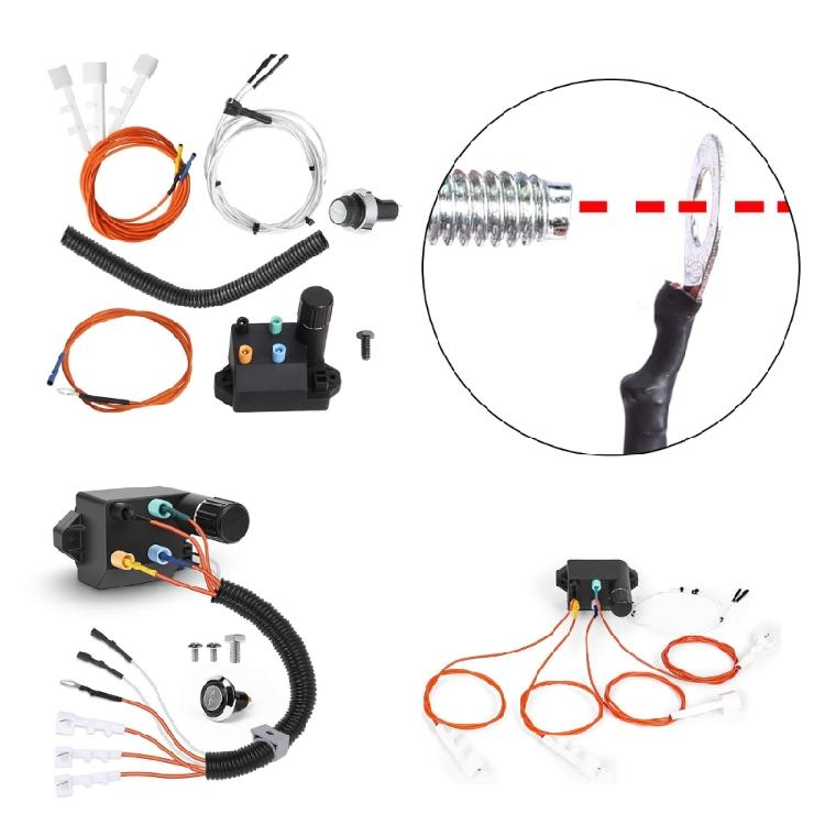 Igniter Replacement Set Ignition Set Igniter Set Grill Lighter Ignition Set Metal Texture Suitable for Outdoor Cooking