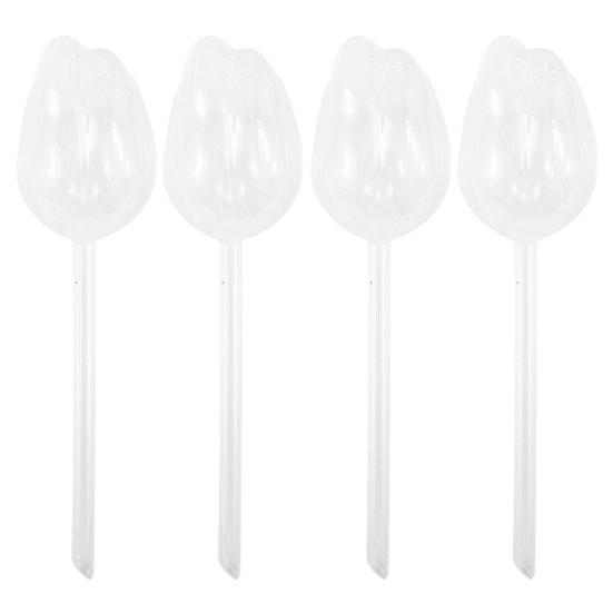 4 Pcs Tulip Self Watering Globes Planter Insert Automatic Watering Bulbs Reusable Plant Watering Spikes for Various Potted Plants