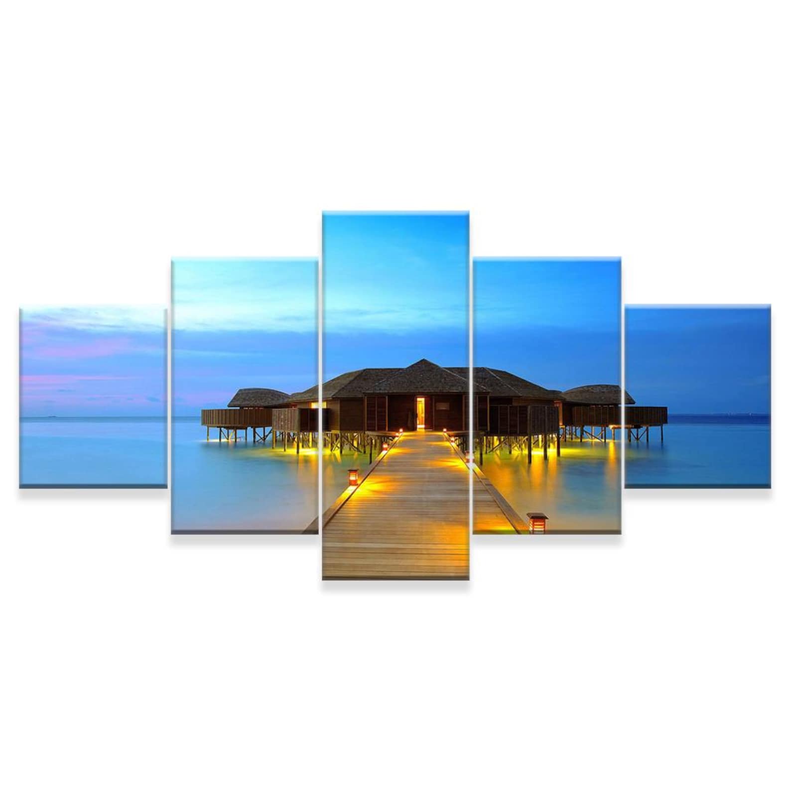 

5 Panel Canvas Painting Wall Art For Office Living Room Interior 20X35 20X45 20X55CM