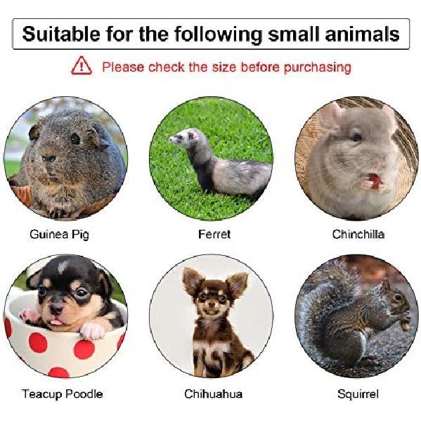 4 Pieces Ferret Harness and Leash Set Ferret Leash Small Pet with Cute Bowknot and Safe Bell Decor Chest Strap Harness for Outdoor Walking Rabbit