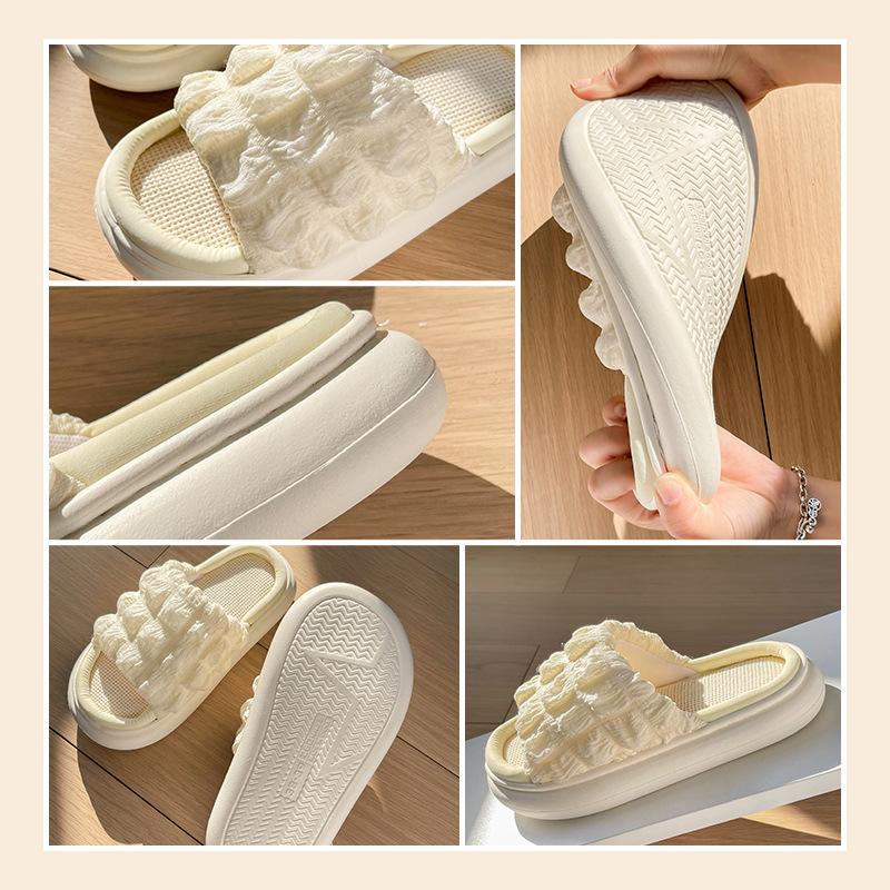 EVA Linen Slippers Four Seasons Spring and Autumn Indoor Household Cotton and Linen Stepping On Shit Feeling Thick Bottom Home Non-slip Slippers