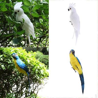 2Pcs Artificial Feathered Birds Foam for Garden Ornaments Embellishing