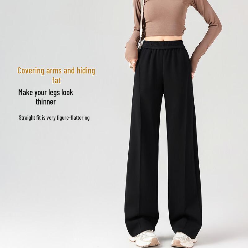 Women's High-Waist Draped Wide-Leg Casual Pants