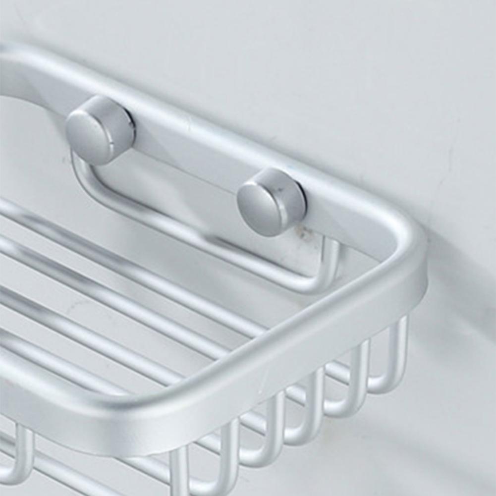 Soap Dish Space Aluminum Wall Mounted Self Draining Soap Holder for Bathroom Kitchen
