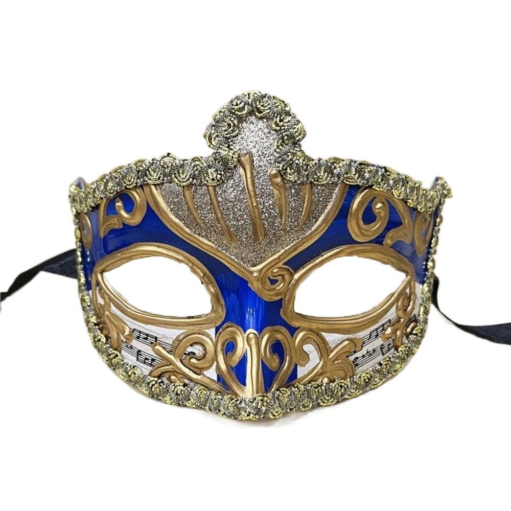 

Plastic Glitter Mask Half Face Venice Mask Personality Halloween Masks Photo Prop королевский синий