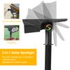 1/2 Stück Solarstrahler Außen 2-in-1 Wasserdicht 19 LED-Lampen Einstellbare Landschaft Weiß