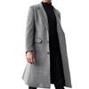 Men Coat Solid Color Turn-down Collar Cardigan Leisure Winter Jacket for Daily Wear