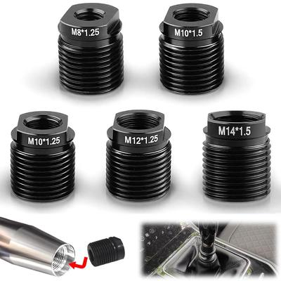 5pcs Shift Knob Adapter Aluminum Alloy Shift Lever Screw Replacement with Inner Screws 5
