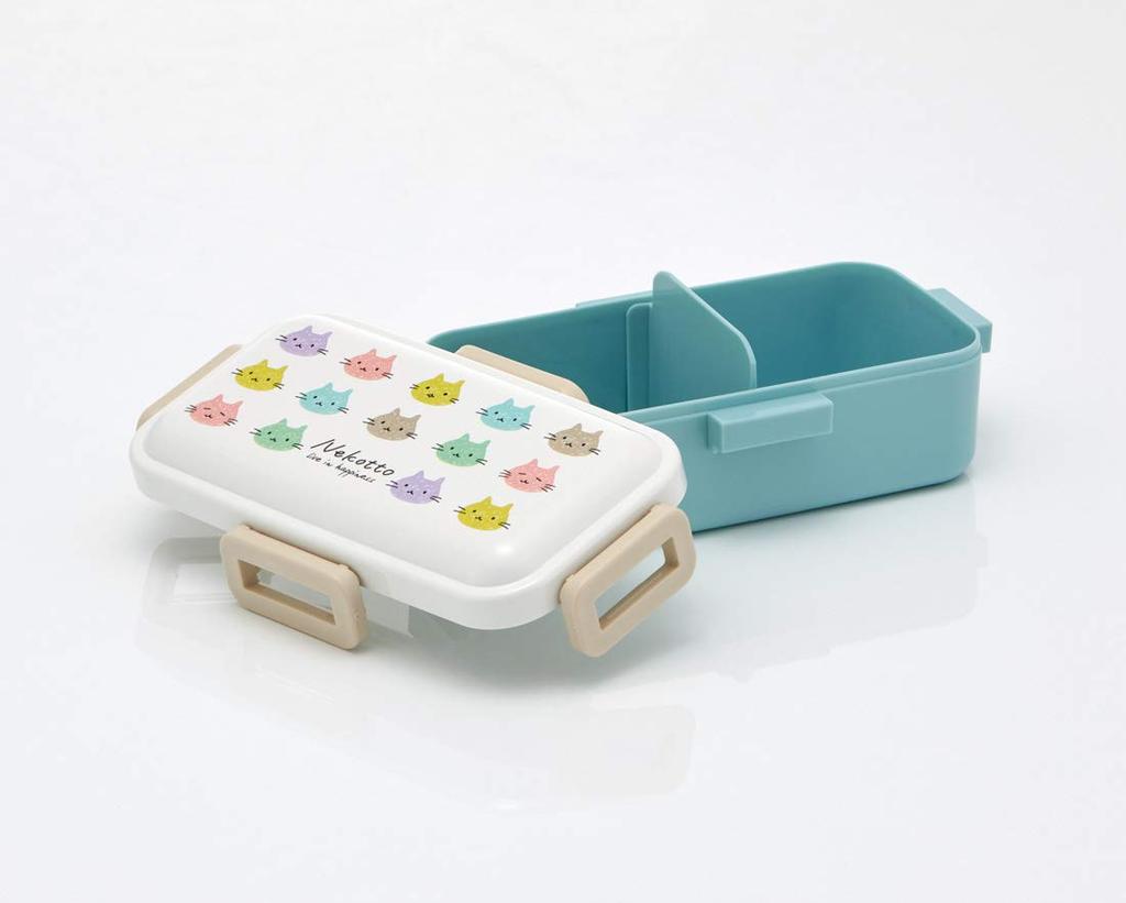 Skater Antibacterial Soft Bento Made In PFLB6AG Ag+ Box, 530ml, Nekotto, Colorful, Japan,