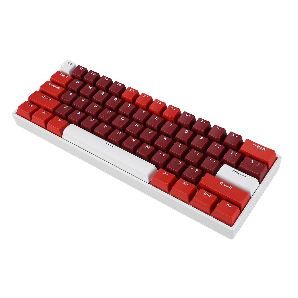 61 Key Mechanical Keyboard 60 Percent Blue Switch RGB Backlit Hot Swappable Ergonomic USB Wired Keyboard