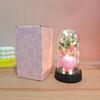1 Piece Valentine's Day Gift Gypsophila Love Heart Flower Bouquet With Lamp Night Light Acrylic Cover Home Decoration Crafts