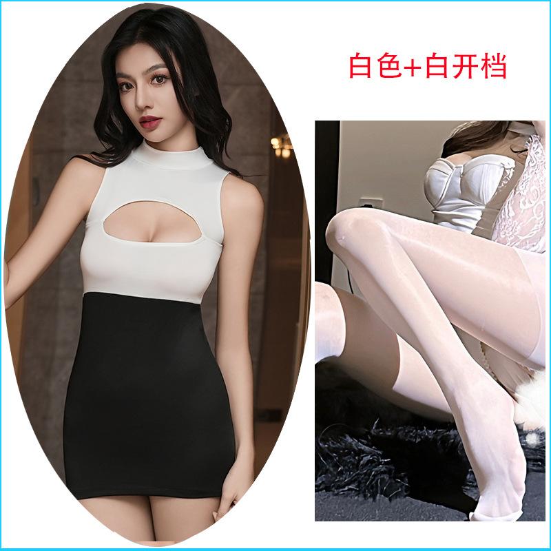 Night concubine sexy underwear tight ** hip skirt secretary pajamas temptation flirting qqny2