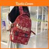Bear Pattern Print Backpack With Nylon Construction Ergonomic Air Cushion Straps