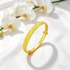 Starry Sky Gold Bracelet Women Solid Bangles Auspicious Chinese Retro National Style Hand Ring Push-Pull Adjustable