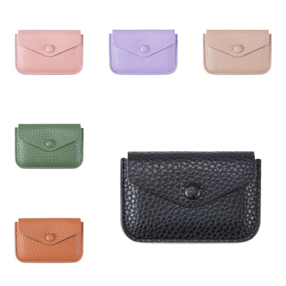Card Bag Lichee Pattern Wallets Korean Style Envelope Change Bag Fashion Short Clutch Bag  Women