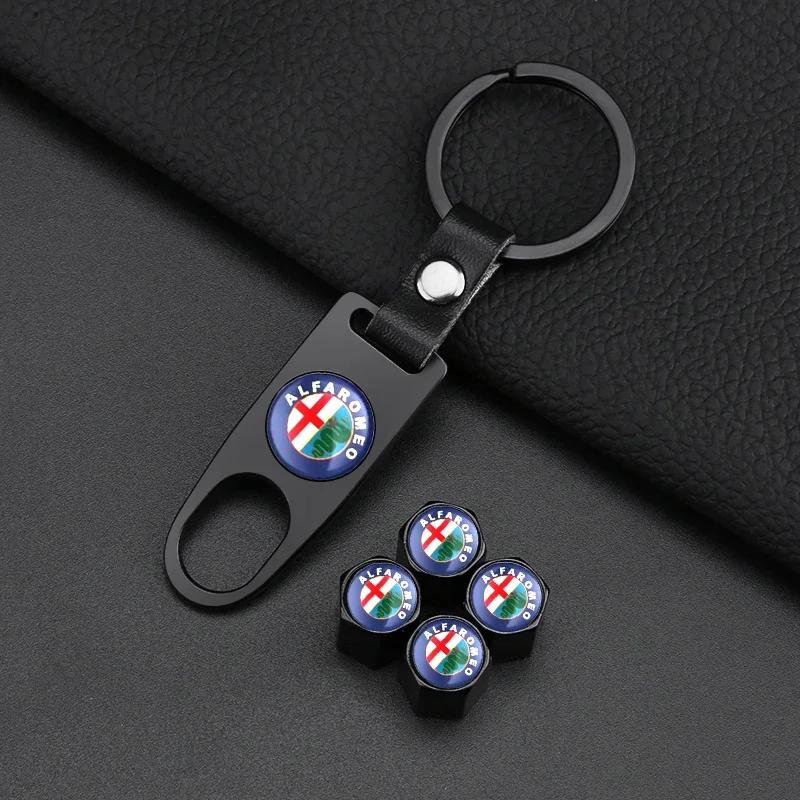 Car Stickers For Alfa Romeo Car Goods 3D Metal Car Styling Emblem Keychain Key Chain Rings For Alfa Romeo 159 147 156 Giulietta