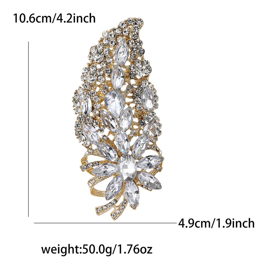Creative Exquisite Alloy Full Diamond Glass Brošňa Špičkový dámsky oblek Kabát Corsage Šperky