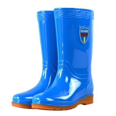 Plus Size Women Fashion High Tube Rain Boots Flower Water Shoes Waterproof Non-slip Thick-soled Rubber Shoes Rain Boots