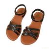 Fashion 2025 New Women's Casual Outdoor Sandals Simple and Fashionable Woven Beach Flat Shoes Breathable and Versatile Women's Shoes