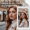 Wireless Magnetic Selfie Monitor 4.02" IPS HD Screen Real-Time Rear Camera Viewfinder for TikTok Vlogging Selfies Live Streaming