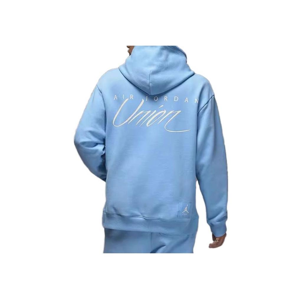 Jordan x Union MJ Fleece Hoodie (Asia Sizing) Cobalt Pulse/Coconut Milk Unisex Streetwear DV7335-496