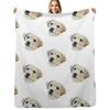 Golden Labrador Puppy Throw Blanket Lightweight Warm Blanket for Travel Camping