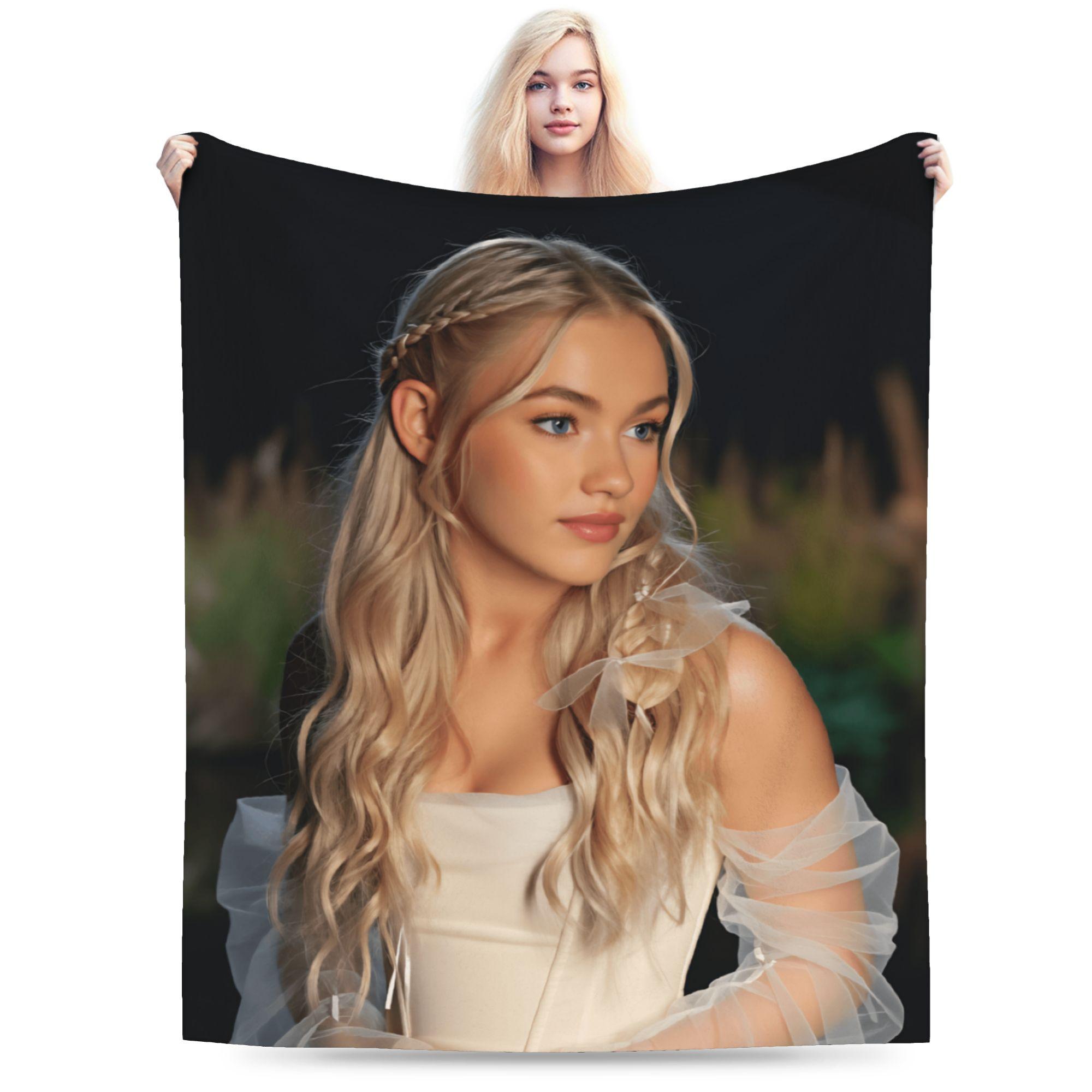 

Freya Skye British Singer Actress Warm Blankets Children Plush Bedding Throws Novelty Outdoor Flannel Bedspread Sofa Bed Cover 30x40in