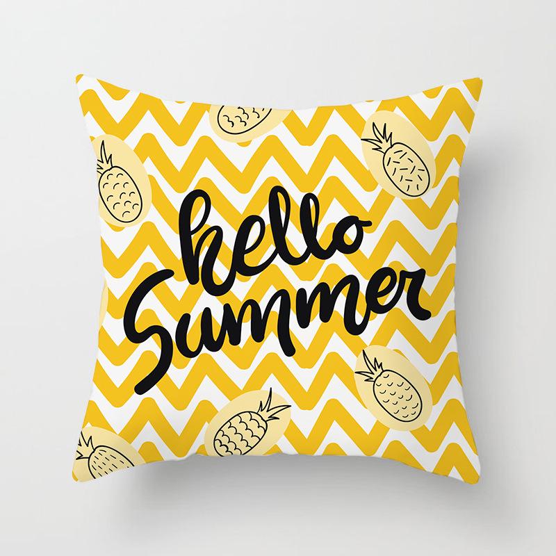 Ins Home Cartoon Plant Digital Printing Car Pillow Cushion