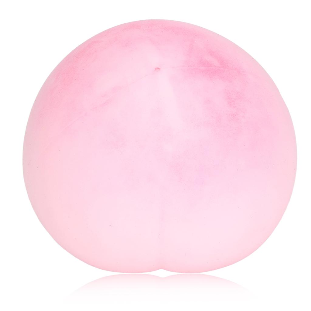 Peach Squeeze Ball Elastic Relieve Anxiety Fruit Stress Ball Toy for Women Men Kids Pink