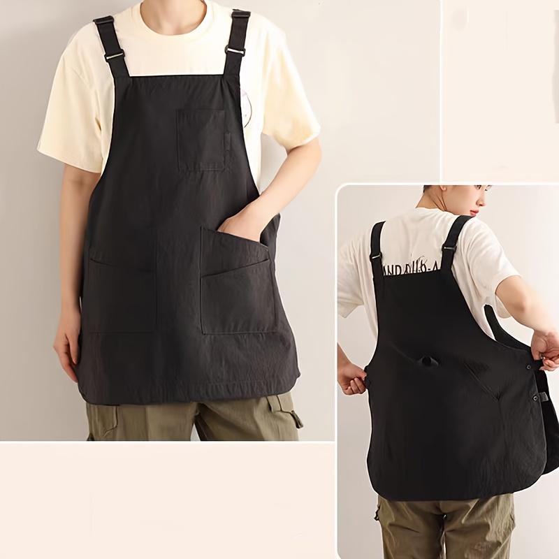 Artistic Creation Apron With Multiple Pockets Adjustable Reversible Home Kitchen Baking Coffee Shop Library Dining And Work Wear