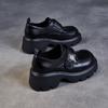 Thick-soled Women's Spring-autumn New Style Chunky Heel Shoes, Velcro Fastened High Heels, Single Shoes