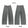 Saidi Drapey Wide-Leg Women's Suit Pants - Spring/Summer 2026 Old Money Style, Slim Straight Scythe Casual Pants