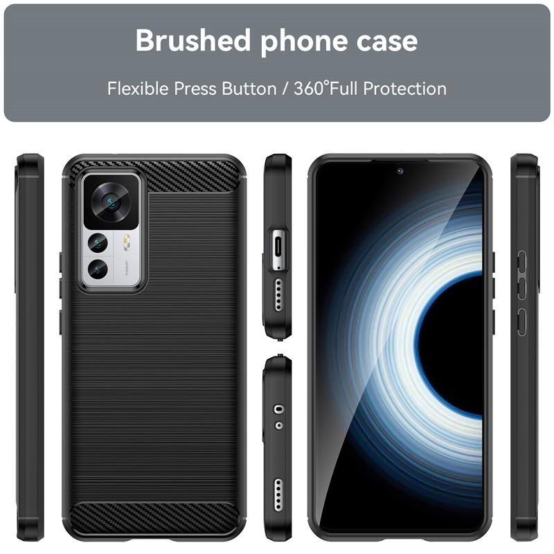 For Xiaomi 12T Case Xiaomi 12T  Cover 6.67 inch Carbon Fiber Shockproof Silicone Bumper For Xiaomi 12 12X 12S 12T Pro 12S Ultra