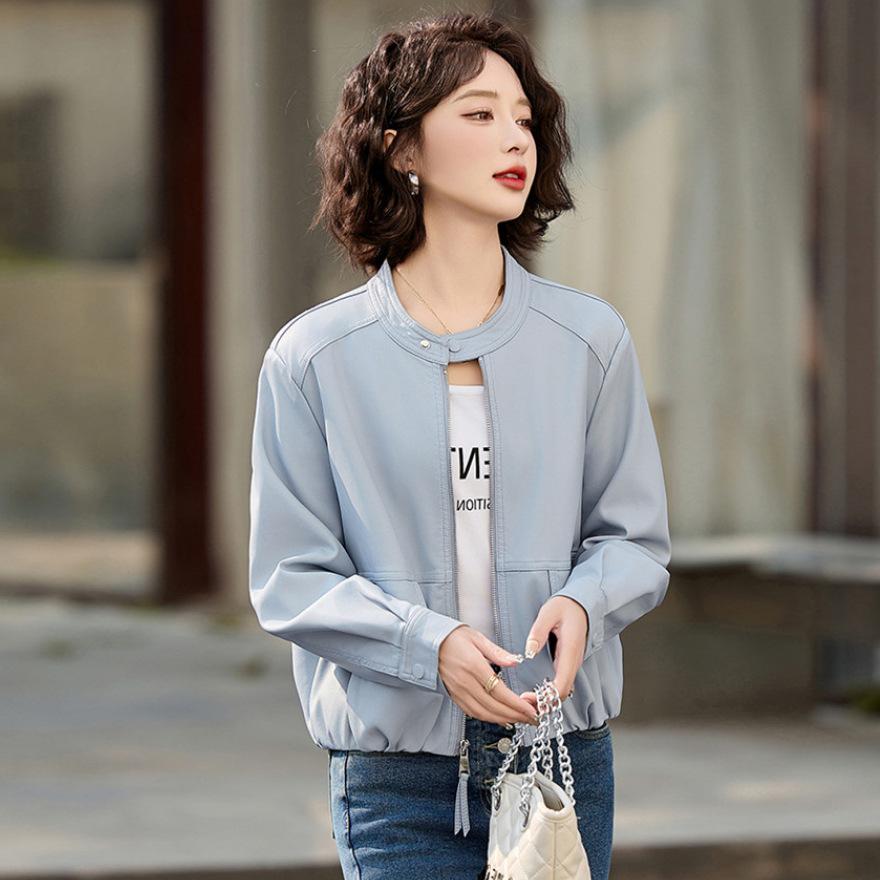 

Маленькое пальто женское короткое ранняя весна новое свободное супер красивое воротник-стойка повседневное универсальное весенне-осеннее жакет тренд XL синий